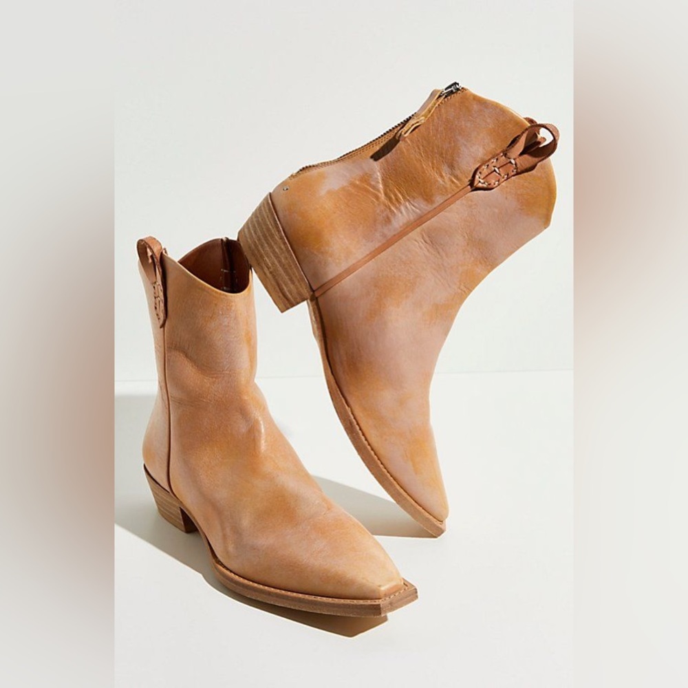 Free People Tan Ankle Boots